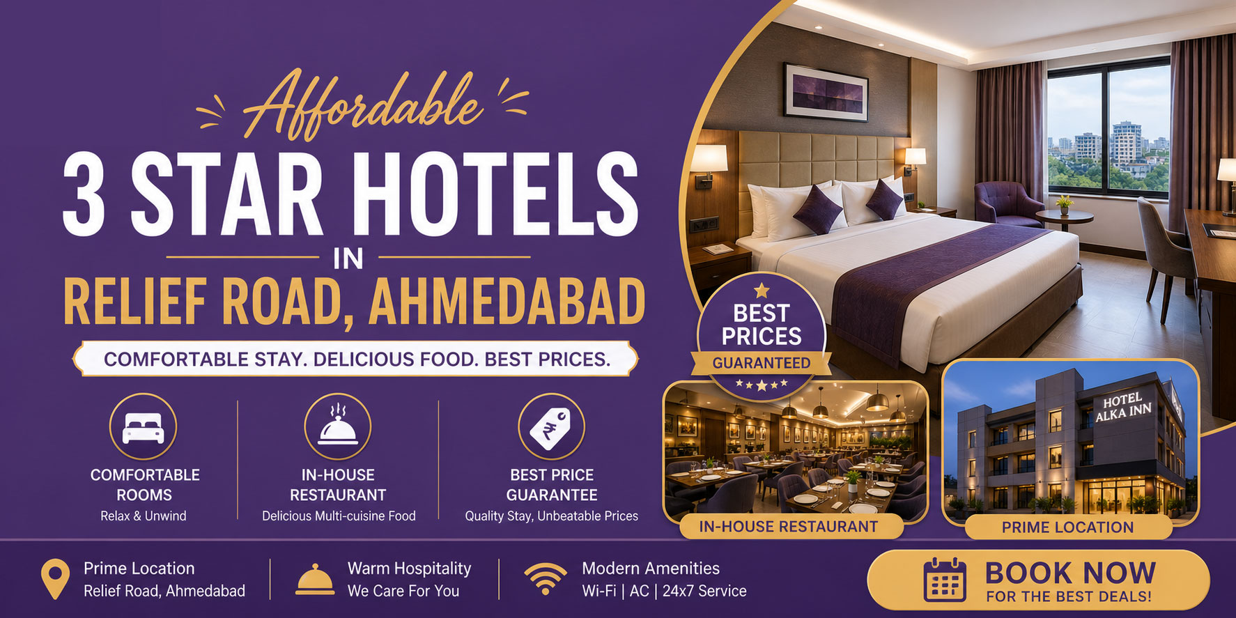 3 Star Hotels in Relief Road